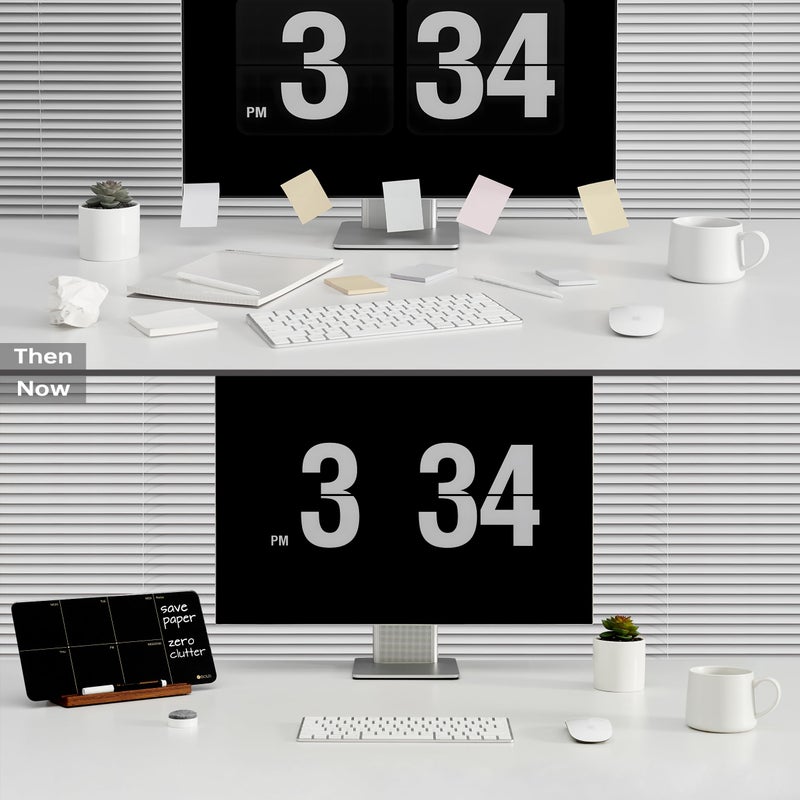 YEOUX Desktop Black Glass Weekly Planner Dry Erase Whiteboard with Detachable Wood Stand Small Portable Week Calendar to Do List White Board 12x6 for Office  Home  Schools  Marker&Eraser Included  Yeoux - Image 4